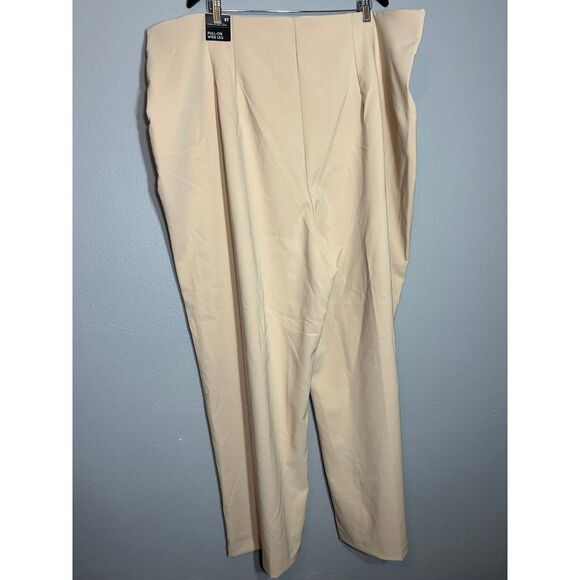 Studio by Torrid Pull On Wide Leg Refined Crepe Cream Women's Size 5 Tall - Picture 3 of 7